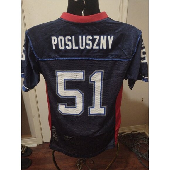 Paul Posluszny #51 Buffalo Bills NFL Reebok Blue Jersey Youth Size Large L 14-16 - Picture 6 of 11